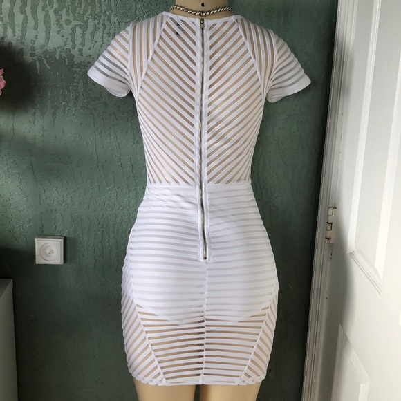 White Sheer Dress - Picture 2 of 4